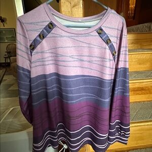 Modlily Pink and Purple Women's Blouse
